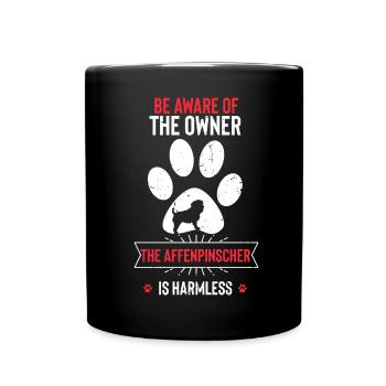 Lustig Affenpinscher Hunde - Tasse einfarbig - Schwarz - Vorne