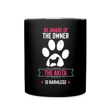 Akita - Tasse einfarbig - Schwarz - Vorne