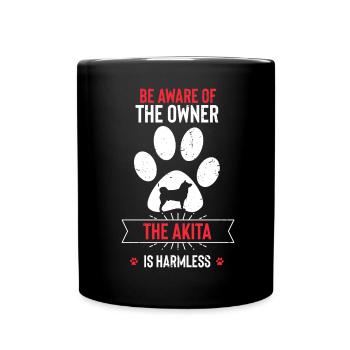 Akita - Tasse einfarbig - Schwarz - Vorne