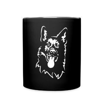 German Shepherd Head "Black Edition" - Full Colour Mug - black - Front