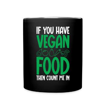 If you want vegetarian-vegetable-lover-graphic of the - Full Colour Mug - black - Front