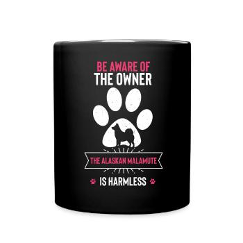 Alaskan Malamute Hund - Tasse einfarbig - Schwarz - Vorne