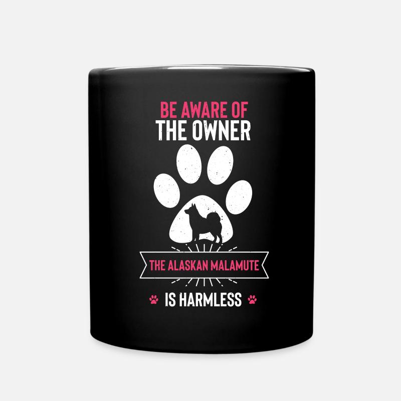 Alaskan Malamute Hund - Tasse einfarbig - Schwarz