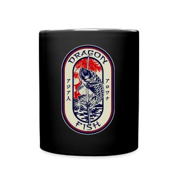 Arowana Japanese Dragon Fish Monster Fish Keeper - Full Colour Mug - black - Front