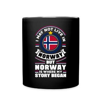 Norwegen Norwegisch Norwegen Flagge Norwegen National - Tasse einfarbig - Schwarz - Vorne