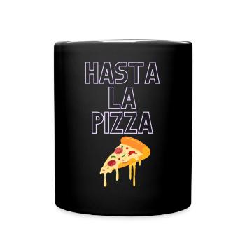 Pizza Hasta la Lustig Geschenkidee Terminator - Tasse einfarbig - Schwarz - Vorne