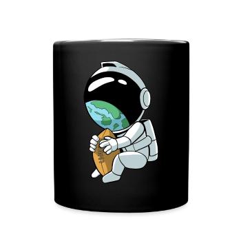 Astronaut American Football - Full Colour Mug - black - Front