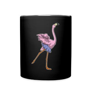 Danse ballerine de ballerine flamant rose - Mug uni - noir - Devant