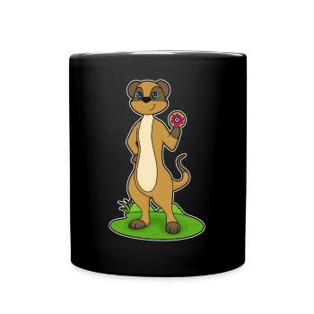 Meerkat Donut - Full Colour Mug - black - Front