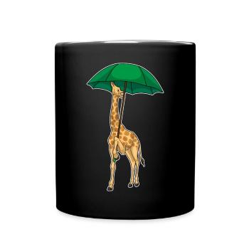 Giraffe Umbrella - Full Colour Mug - black - Front