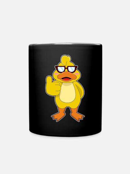 Lunettes de soleil de canard - Mug uni - noir