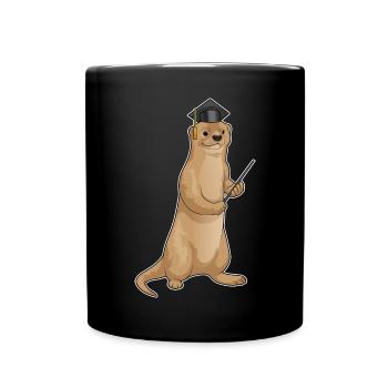 Otter Teacher Pointing Stick School - Full Colour Mug - black - Front