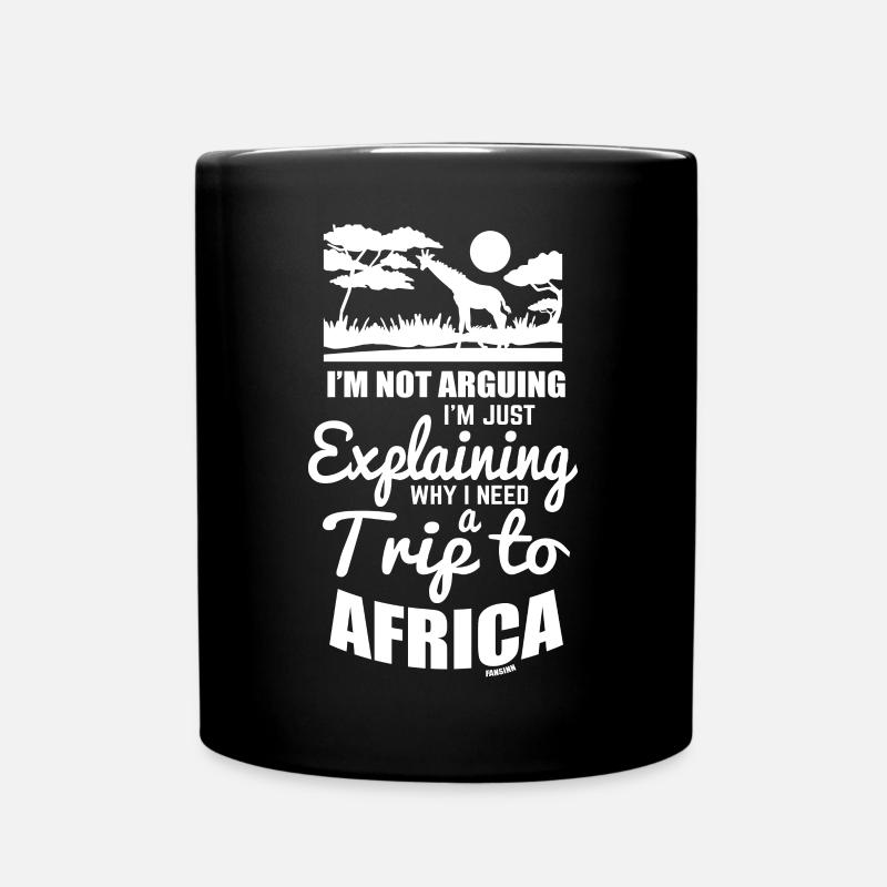 ich will nach Afrika Urlaub machen - Tasse einfarbig - Schwarz