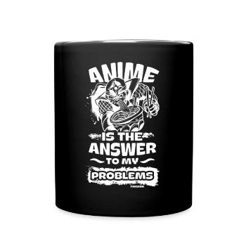 I Love Anime Japan Manga Cosplay Nerd Geschenk - Tasse einfarbig - Schwarz - Vorne