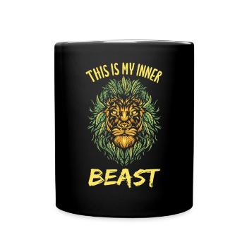 Drugs Hemp THC Lion Cannabis - Full Colour Mug - black - Front
