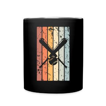 Baseball - Tasse einfarbig - Schwarz - Vorne