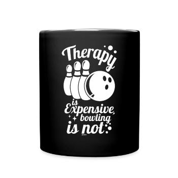 Thérapie de bowling - Mug uni - noir - Devant