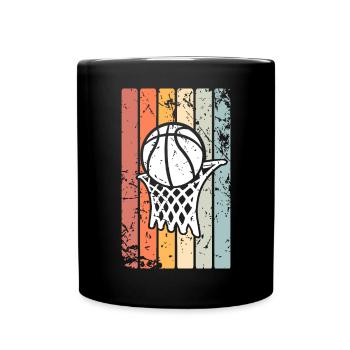 Basketball Basketballer - Tasse einfarbig - Schwarz - Vorne