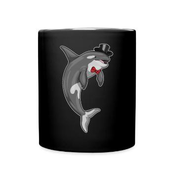 Mariage à cylindre supérieur du marié d’épaulard - Mug uni - noir - Devant