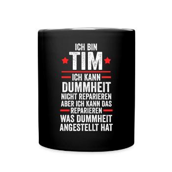 Tim - Tasse einfarbig - Schwarz - Vorne
