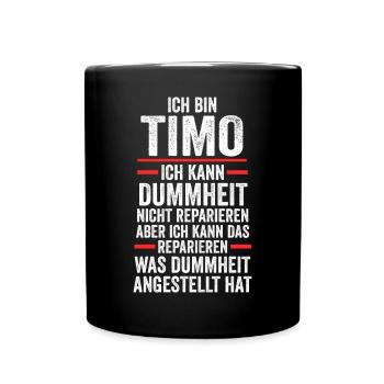 Timo - Tasse einfarbig - Schwarz - Vorne