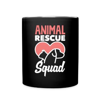 Animal Rescue Squad - Tasse einfarbig - Schwarz - Vorne