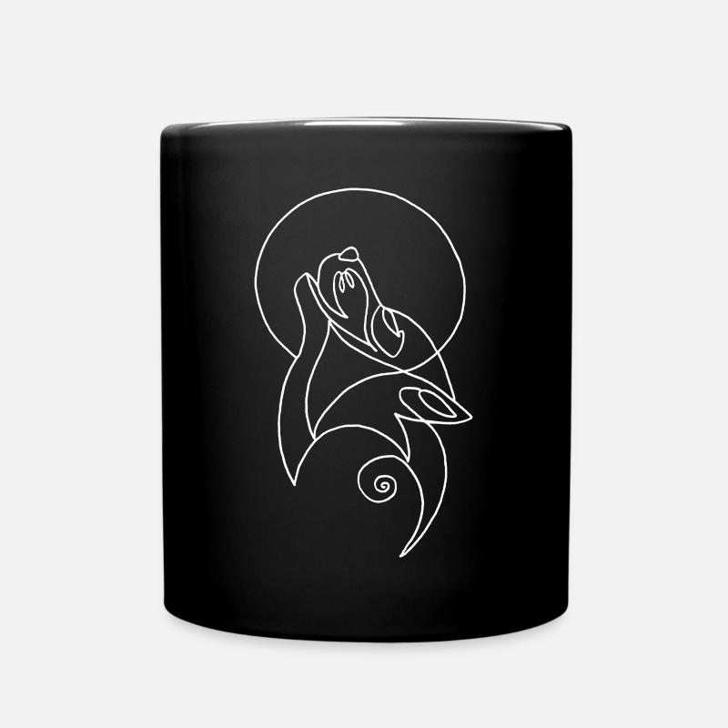 Esquisse du loup blanc - Mug uni - noir