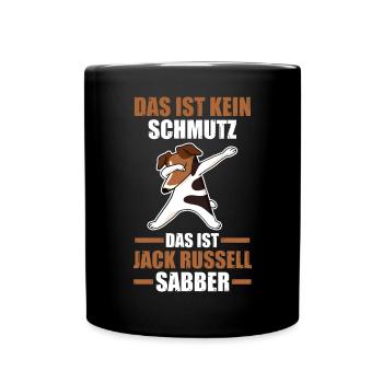 Hund Jack Russell - Tasse einfarbig - Schwarz - Vorne