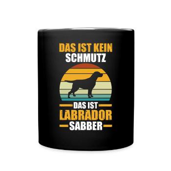 Hund Labrador - Tasse einfarbig - Schwarz - Vorne