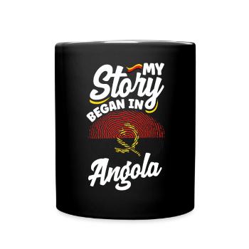 Angola Angola Citation du drapeau angolais - Mug uni - noir - Devant