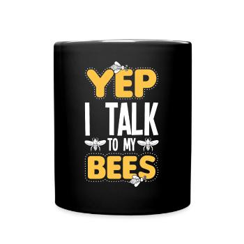 Beekeepers Bees Honey bees Beekeeping - Full Colour Mug - black - Front