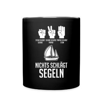 Segelboot Segler Segeln - Tasse einfarbig - Schwarz - Vorne