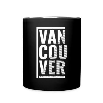Vancouver Block Typo Noir - Full Colour Mug - black - Front