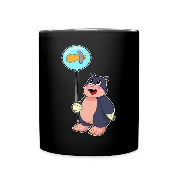 Ballon Taupe - Mug uni - noir - Devant