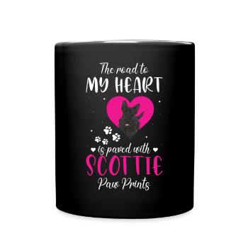 Scottish Terrier Scottie Dog - Full Colour Mug - black - Front