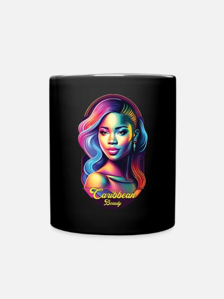 Caribbean girl beauty, nice caribbean girl tshirt - Mug uni - noir