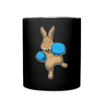 Rabbit Boxer Boxing Gloves Boxing - Full Colour Mug - black - Front