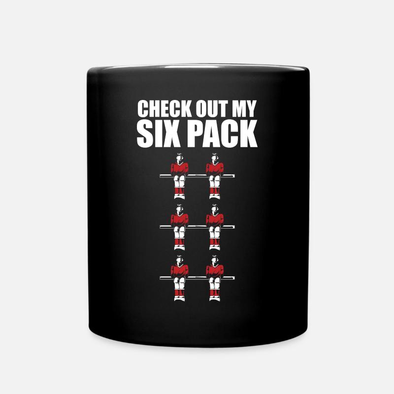 Drôle de vérifier mon baby-foot de table de six packs - Mug uni - noir