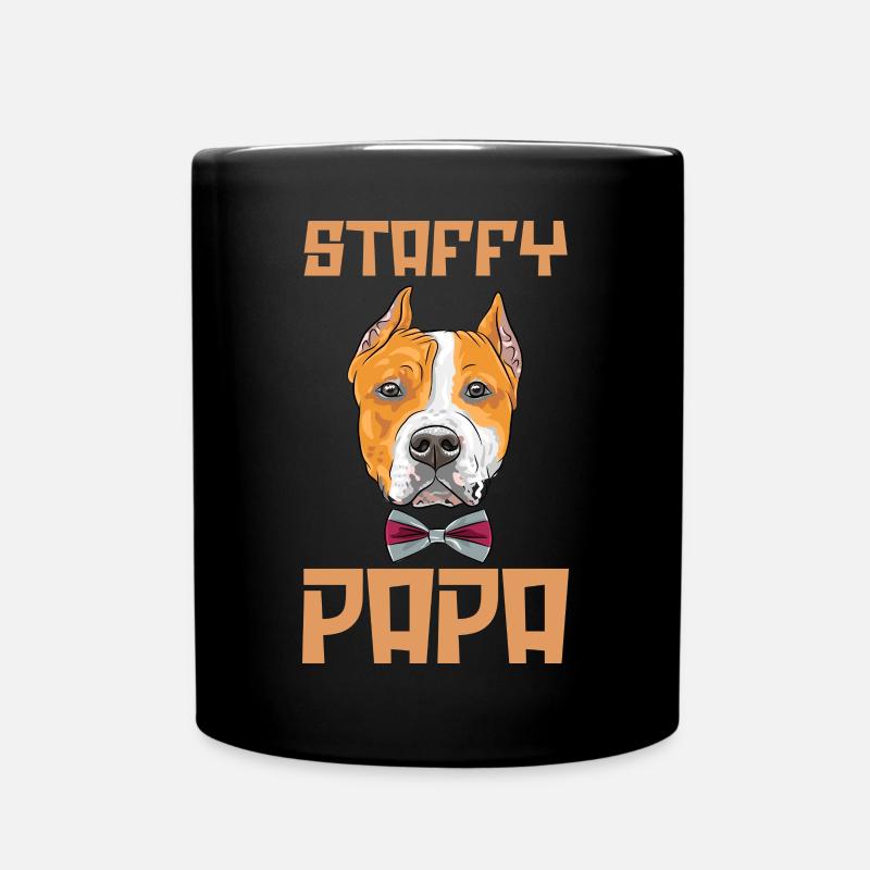 Chien Staffy Papa - Mug uni - noir