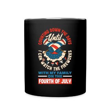 Compter les jours jusqu’à ce que je puisse regarder les feux d’artifice - Mug uni - noir - Devant