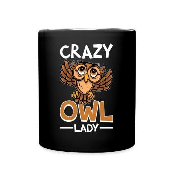 Owl Lady Owlets Enthusiast Bird Lover Ornithologis - Full Colour Mug - black - Front