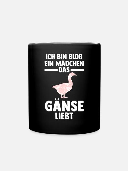 Gans Gänse - Tasse einfarbig - Schwarz