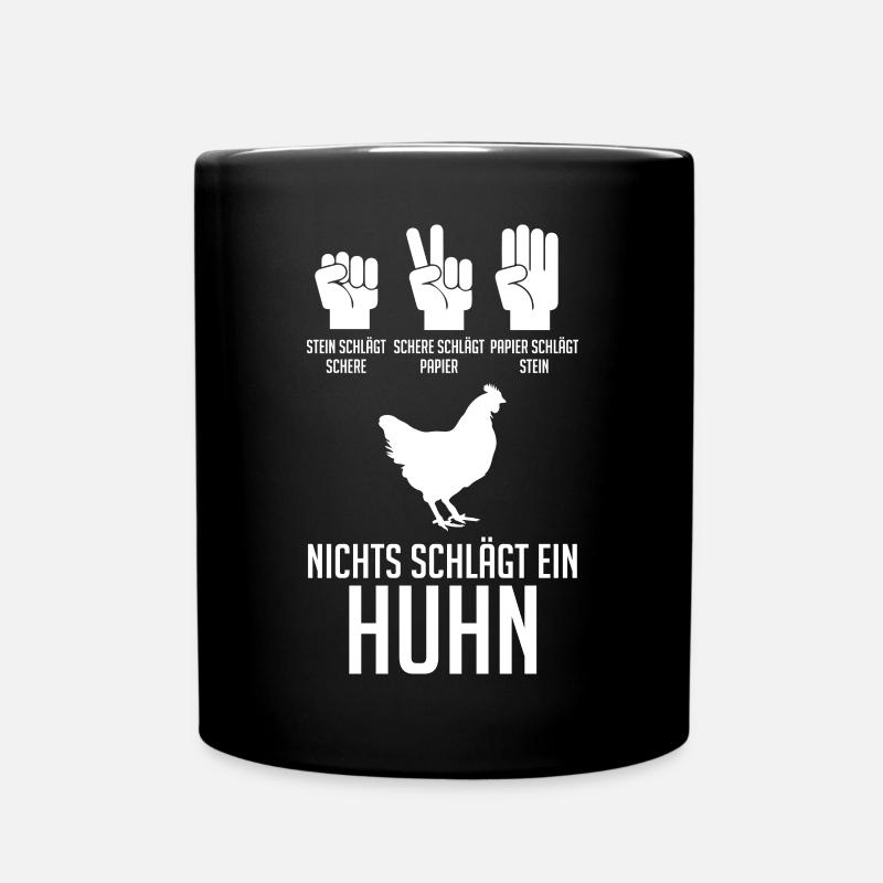 Huhn Landwirt Bauernhof Hühner - Tasse einfarbig - Schwarz