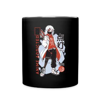 Anime accro / Anime Otaku Manga Kawaii - Mug uni - noir - Devant