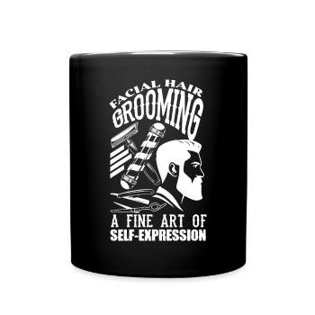 Facial hair grooming A fine art of self-expression - Full Colour Mug - black - Front