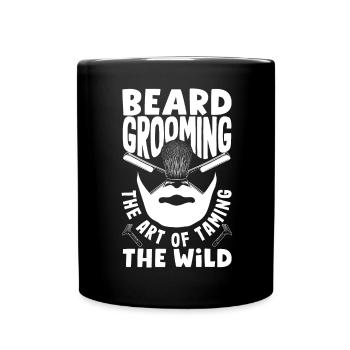 Toilettage de la barbe L’art d’apprivoiser la nature - Mug uni - noir - Devant