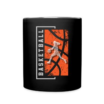 Basketball Basketballerin Frauen Mädchen - Tasse einfarbig - Schwarz - Vorne