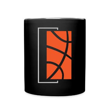 Basketball Basketballer - Tasse einfarbig - Schwarz - Vorne