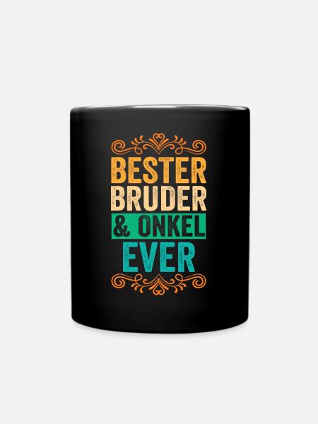 Bruder und Onkel - Tasse einfarbig - Schwarz