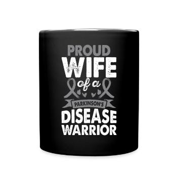 Wife of Parkinson's disease warrior - Full Colour Mug - black - Front